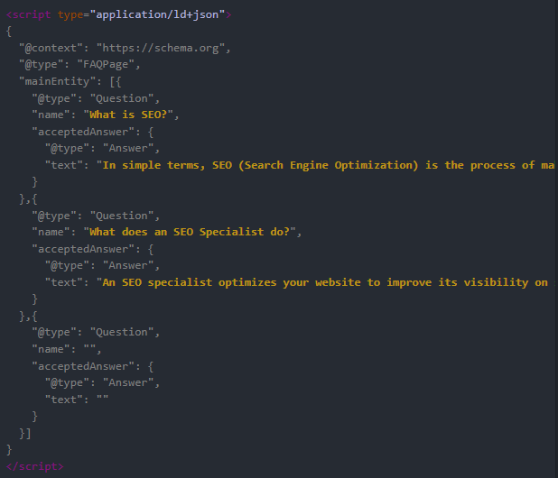 Schema markup example by Jay Cuenca.